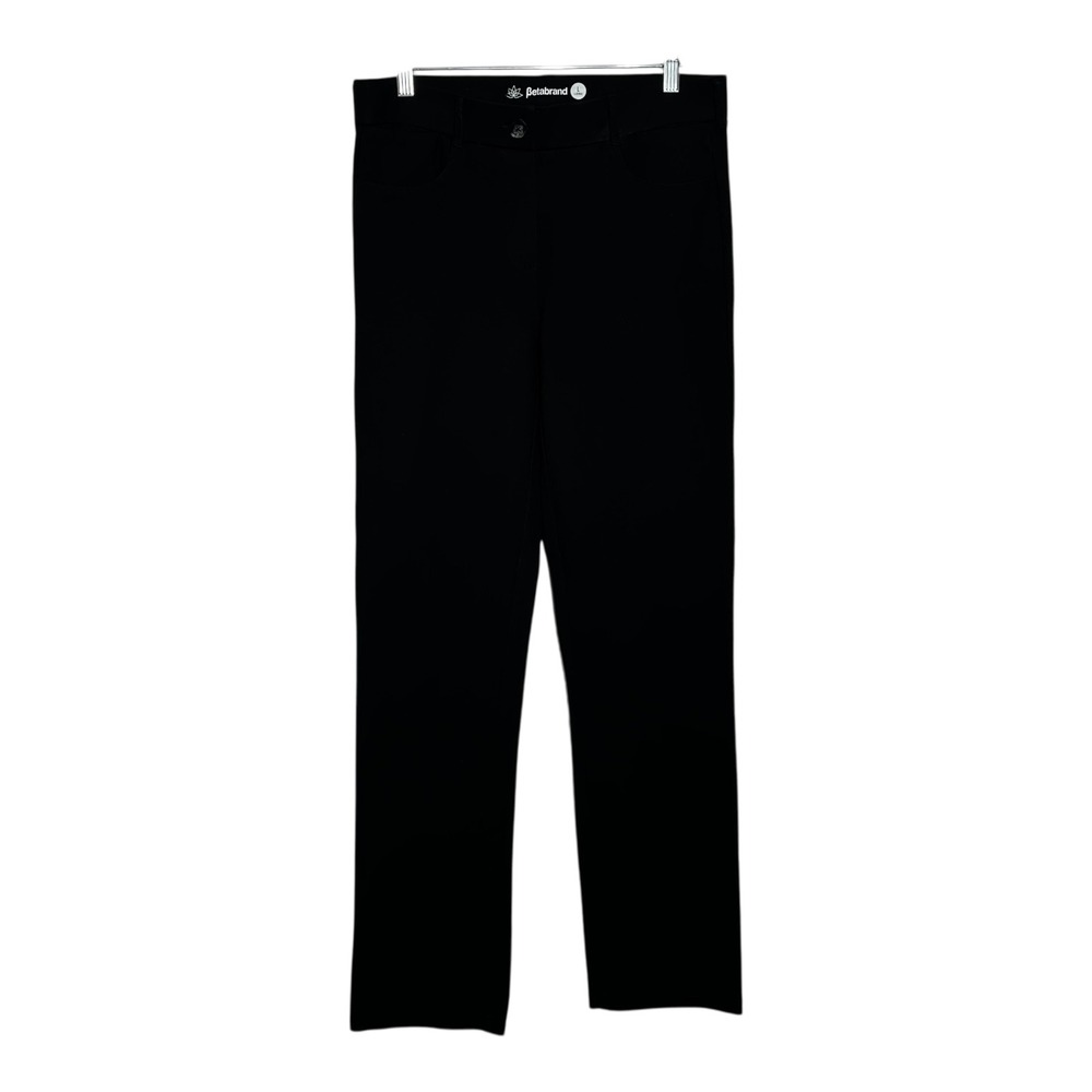 Betabrand Dress Pant Yoga Pants‎ Black Straight Leg Trousers Womens Large Long